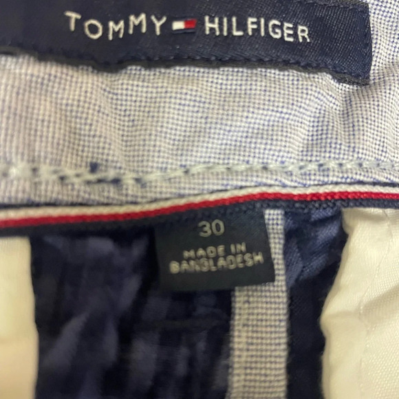 Tommy Hilfiger men’s shorts blue checked size 30 - Picture 5 of 6